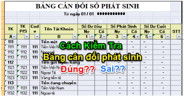 Khi lập bảng cân đối kế toán thì cần kiểm tra cẩn thận xem các thông tin đã đúng chưa