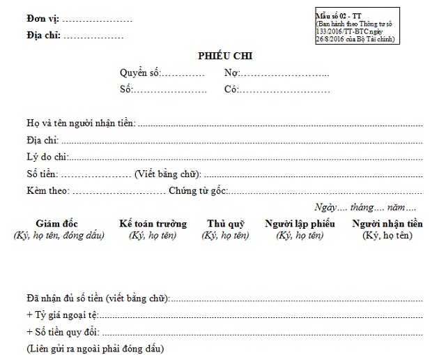 phieu-chi-tien-mat-khac phiếu chi tiền mặt trả vay ngắn hoặc dài hạn