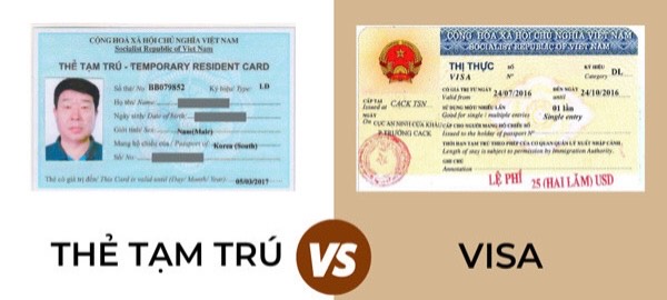 So sánh, phân biệt: visa và thẻ tạm trú cho người nước ngoài